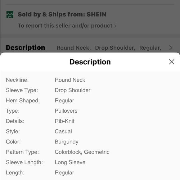 SHEIN Red and White Crew Neck Star Sweater - Picture 3 of 5